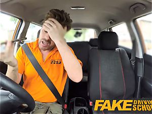 fake Driving school wondrous insane learners secretly ravage