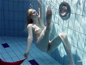 super hot light-haired Lucie French teenage in the pool
