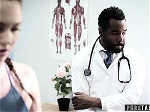 Maddy O'Reilly Exploited into big black cock anal at Doctors exam